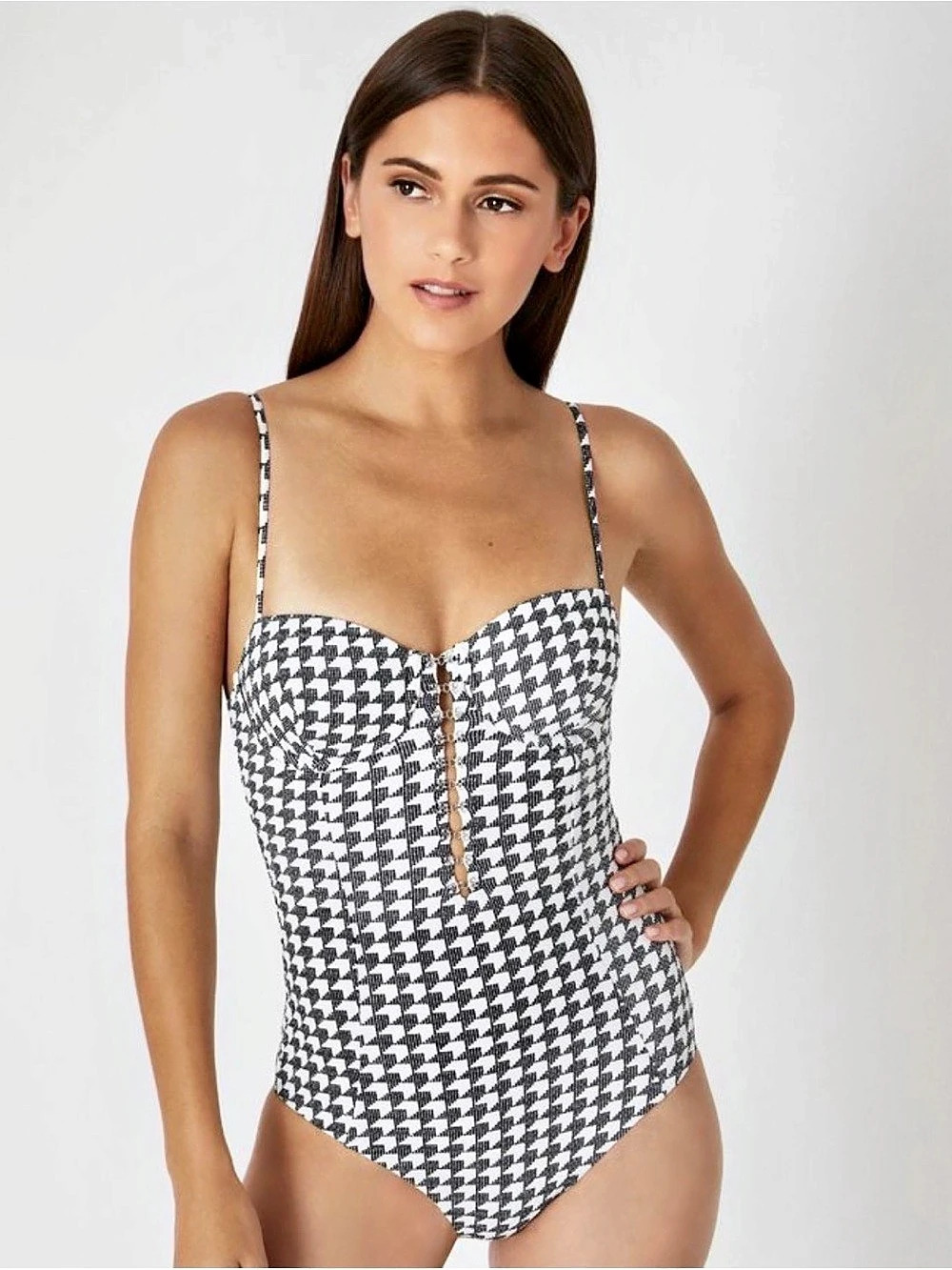 Onia Diana Printed Pique One-Piece Swimsuit
